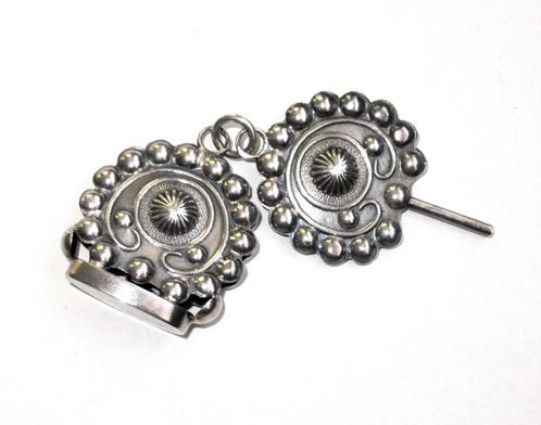 Antiek zilver chatelaine hangers signet en zakhorlogesleutel, Antiek en Kunst, Antiek | Klokken, Ophalen of Verzenden