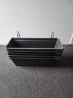 Set van 5 gebruikte balkonbakken, Ophalen, Kunststof, Gebruikt, Minder dan 30 cm