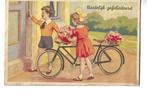 tandem  fiets  1942  uitg.leo no16, Verzamelen, Verzenden, 1940 tot 1960, Gelopen, Voertuig
