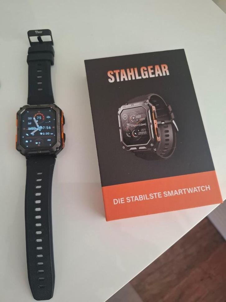 Stahlgear Smartwatch ZGAN, Sieraden, Tassen en Uiterlijk, Horloges | Heren, Zo goed als nieuw, Polshorloge, Overige merken, Overige materialen