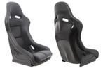 JapPower Vios III style zwart vinyl kuipstoel sportstoel, Auto diversen, Tuning en Styling, Ophalen of Verzenden