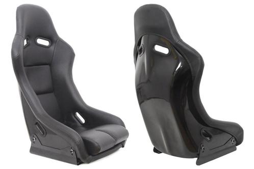 JapPower Vios III style zwart vinyl kuipstoel sportstoel, Auto diversen, Tuning en Styling, Ophalen of Verzenden