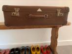 Vintage bruine koffer Hulshof, Ophalen, Gebruikt, Overige materialen, 35 tot 45 cm