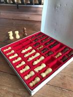 schaakstukken van glas vintage oud schaak, Ophalen of Verzenden, Gebruikt