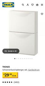 IKEA TRONES schoenenkast 2 stuks - Wit, Ophalen of Verzenden, Gebruikt, Modern