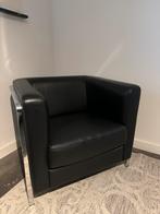 Lederen club fauteuil, Ophalen, Zo goed als nieuw, 75 tot 100 cm, Leer