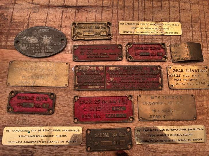 WW2 25 Ponder & 20 Ponder Geschut Plaatjes - 15 stuks, Antiek en Kunst, Antiek | Overige Antiek, Ophalen of Verzenden