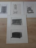 Prenten middeleeuwse meubels, Frans Buffa 1860, Verzenden