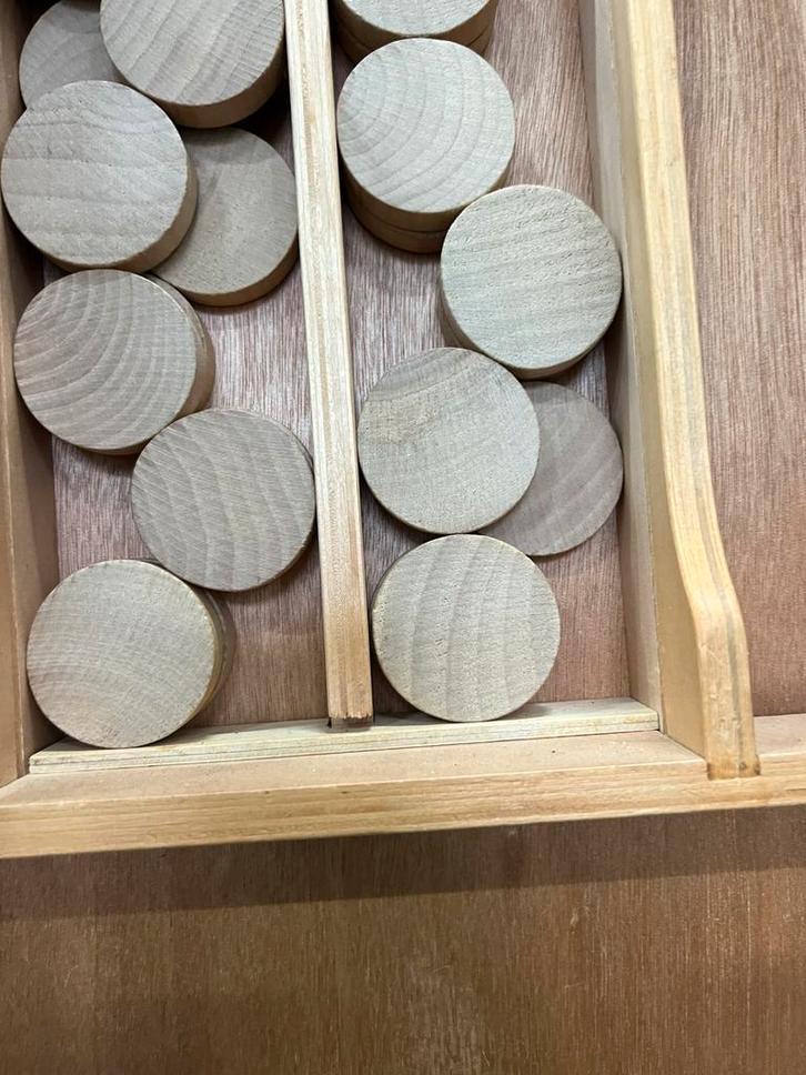 Longfield sjoelbak 200cm – compleet met schijven, Hobby en Vrije tijd, Gezelschapsspellen | Overige, Ophalen of Verzenden