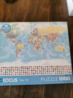 Puzzel wereldkaart, Ophalen of Verzenden, 500 t/m 1500 stukjes, Zo goed als nieuw