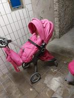 Roze stokke kinderwagen, Overige merken, Kinderwagen, Gebruikt, Verstelbare duwstang