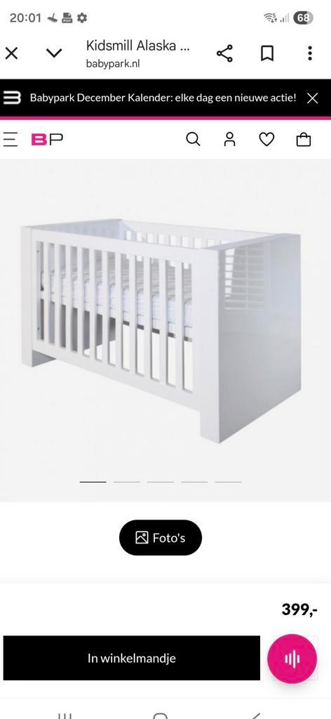 2 Baby/kinderbedjes Alaska, Kinderen en Baby's, Tweelingen en Meerlingen, Zo goed als nieuw, Box, Bedje of Wieg, Ophalen of Verzenden