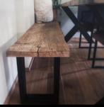 Bankje / sidetable / tv meubel van oud eikenhout, Ophalen, Eikenhout, Nieuw, Landelijk