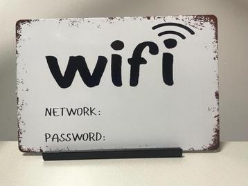 Wifi metalen tekstbord (Old Look) beschikbaar voor biedingen