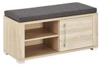 ACTIE Sonoma eiken schoenenkast met zitkussen (stof) NIEUW, Ophalen of Verzenden, Nieuw