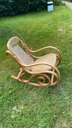 Opknap schommelstoel, vintage Thonet Stijl Rotan, Ophalen, Gebruikt, Riet of Rotan, Vintage Thonet Stijl