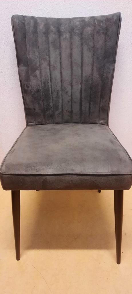 4 eetkamerstoelen z.g.a.n., Huis en Inrichting, Stoelen, Zo goed als nieuw, Vier, Stof, Grijs, Ophalen
