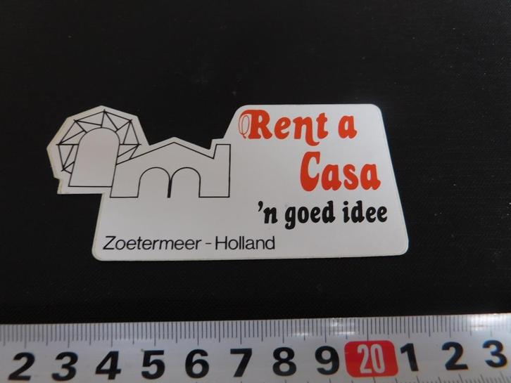 sticker Zoetermeer  Rent a Casa 'n goed idee, Verzamelen, Stickers, Zo goed als nieuw, Ophalen
