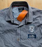 State of Art design overhemd ruit motief + logo’s blauw L, Kleding | Heren, Overhemden, State of Art, Blauw, Ophalen of Verzenden