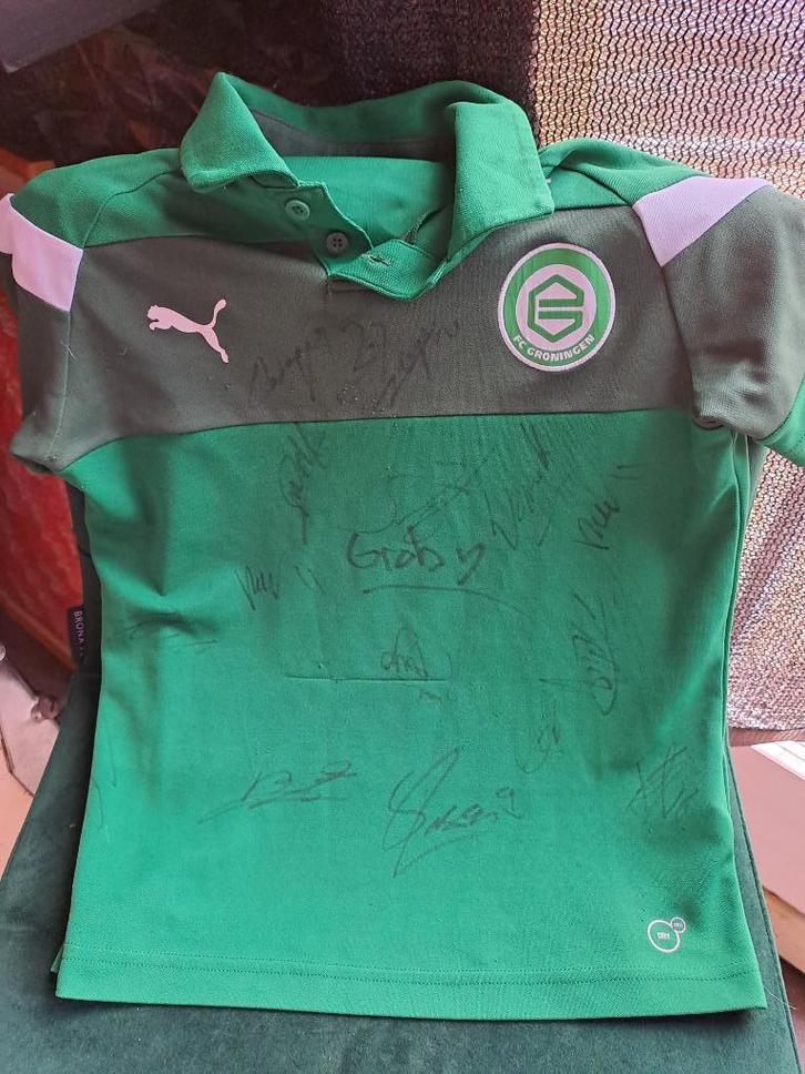 Gesigneerd (kinder)shirtje FC Groningen Payt., Verzamelen, Sportartikelen en Voetbal, Zo goed als nieuw, Shirt, Overige binnenlandse clubs