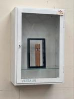 Vintage metalen vitrinekastje, Ophalen, 50 tot 100 cm, Glas, Minder dan 100 cm