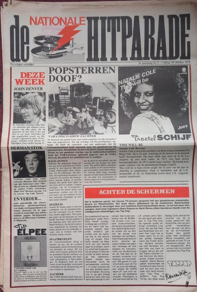 De Nationale Hitparade 1975, Verzamelen, Muziek, Artiesten en Beroemdheden, Zo goed als nieuw, Boek, Tijdschrift of Artikel, Ophalen of Verzenden