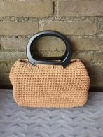 Leuke Beige Gebreide Tas met Zwarte Handvatten van Jottum, Ophalen of Verzenden, Beige