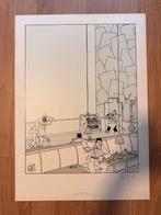 Gesigneerde poster Joost Swarte "De Spiegel" 1983, Verzamelen, Ophalen, Deurposter of groter, Overige onderwerpen, Rechthoekig Staand