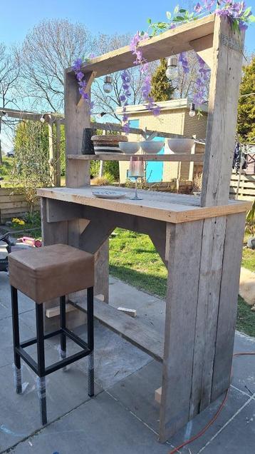 Multifunctionele Steiger houten hoge tafel Emily,  beschikbaar voor biedingen