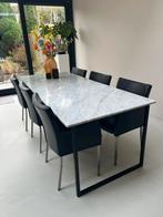 Marmeren eettafel, Ophalen, Overige materialen, 200 cm of meer, 50 tot 100 cm
