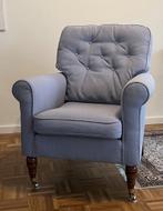 2 Fauteuils met Hocker, Ophalen, Gebruikt, Stof, 50 tot 75 cm