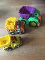 3 plastic vrachtwagens, Ophalen of Verzenden, Gebruikt