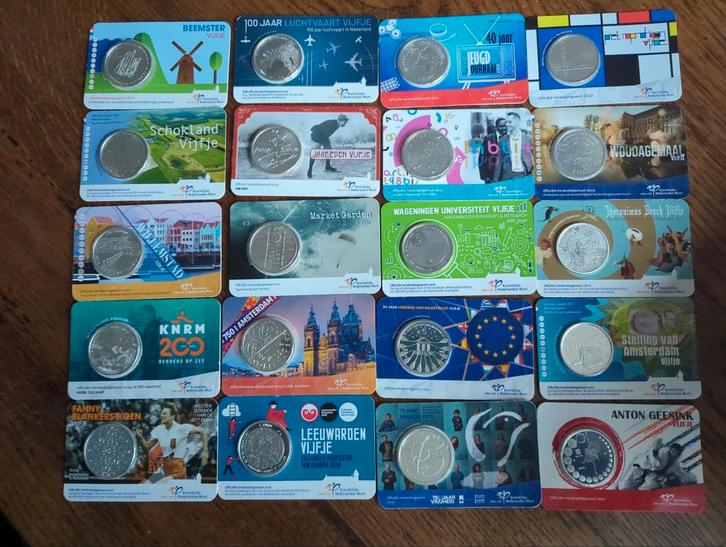 20 Coincards Laatste 10 Jaar, incl. 750 Jaar Amsterdam, Postzegels en Munten, Munten | Nederland, Losse munt, Euro's, Koningin Beatrix