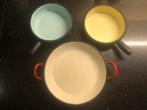t.k.3x geëmailleerde schaaltjes Frankrijk retro samen €10, Ophalen, Huis en Inrichting