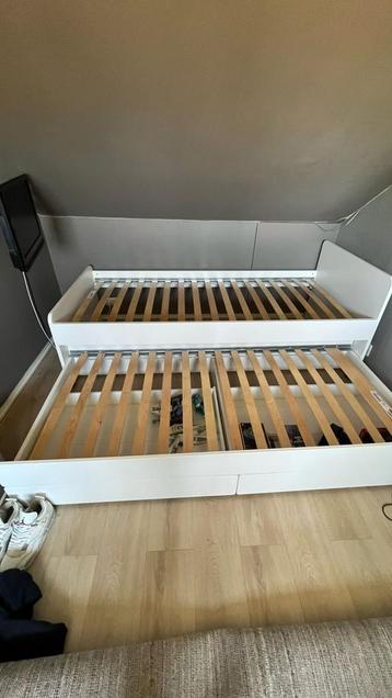 Ikea slakt bedframe met onderbed en opberger