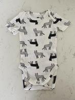 HEMA bamboe romper panters zwart/wit maat 50/56 |babykleding, Nacht- of Onderkleding, Jongetje of Meisje, Ophalen of Verzenden