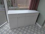 Wit dressoir / buffetkast (Vihals Ikea), Ophalen, Met plank(en), 100 tot 150 cm, Zo goed als nieuw
