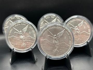 5 x 1oz libertad .999 zilver 5oz totaal - plata pura beschikbaar voor biedingen