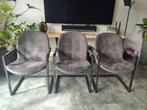 3 industriële stoelen - antraciet, Ophalen, Gebruikt, Drie, Metaal