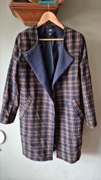 Zgan wollen mantel zwart blauw camel mt 44, H&M, Overige kleuren, Maat 42/44 (L), Ophalen of Verzenden