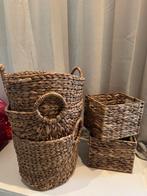 Rieten mandjes, Ophalen, Zo goed als nieuw, Rechthoekig, Riet
