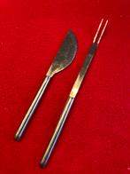 Mono oval borrelbestek, Ophalen of Verzenden, Zo goed als nieuw, Rvs of Chroom