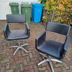 Kappersstoelen - Zwart Gratis afhalen, Huis en Inrichting, Stoelen, Ophalen, Gebruikt, Twee, Zwart
