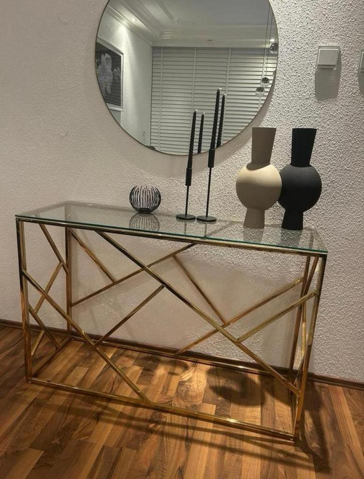 Nieuwe Side Table met Spiegel, Huis en Inrichting, Tafels | Sidetables, Nieuw, Minder dan 25 cm, Minder dan 50 cm, Rechthoekig