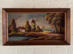 Klassiek Schilderij met Molen en Lijst, Antiek en Kunst, Kunst | Schilderijen | Klassiek, Ophalen of Verzenden