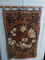 Vintage Groot Wandkleed Vogel Bloemen, Ophalen of Verzenden, Zo goed als nieuw