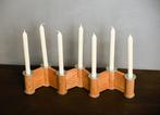 Vintage kandelaar voor 7 dinerkaarsen, Gebruikt, Overige kleuren, 2e hands item, Ophalen of Verzenden