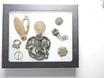 Shadow box 2 met vondsten   d402, Antiek en Kunst, Ophalen of Verzenden
