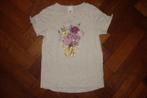 C&A Palomino t-shirt, licht grijs 3D bloemen roze, maat 134, Kinderen en Baby's, Kinderkleding | Maat 134, Meisje, Ophalen of Verzenden