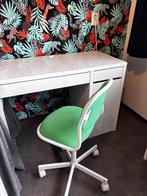 IKEA bureau en stoel, Ophalen, Zo goed als nieuw, Wit, Bureaustoel